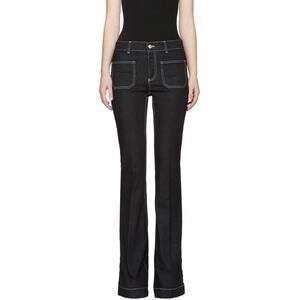 Stella McCartney 70s Flare Jeans with Patch Pockets Contrast Stitch Bell Bottoms